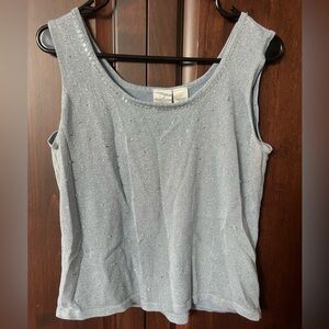 Elegant Blue Sleeveless Top